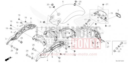 GARDE-BOUE ARRIERE CMX1100DS de 2025